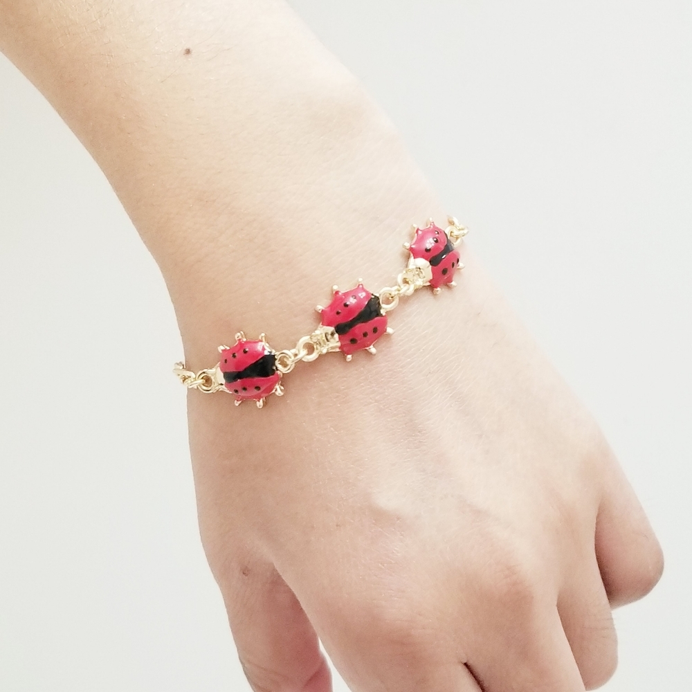 Lady Bug 🐞 Bracelet. 14K Gold Plated. New